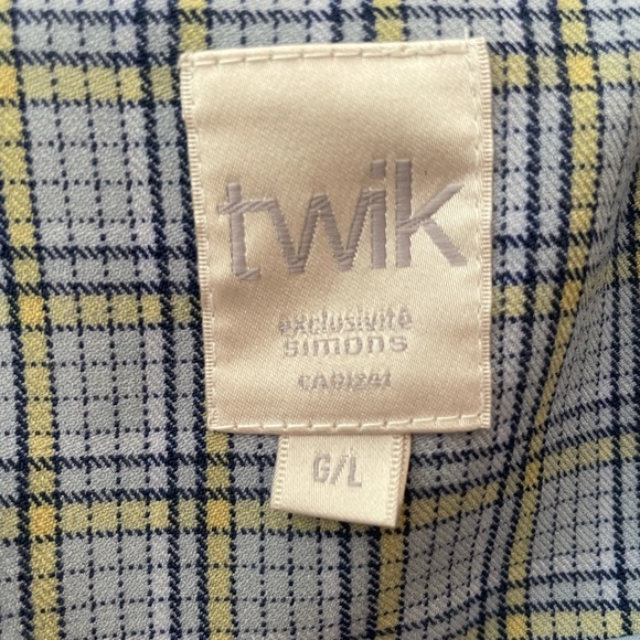 Blue and yellow plaid powersuit - Picture 3 of 3